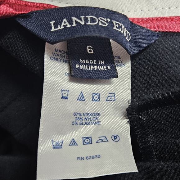 Lands End Black Dress Pants Size 6 - Picture 3 of 3